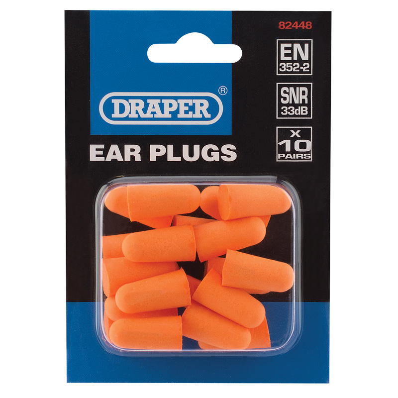 DRAPER EAR PLUGS 10 PAIRS